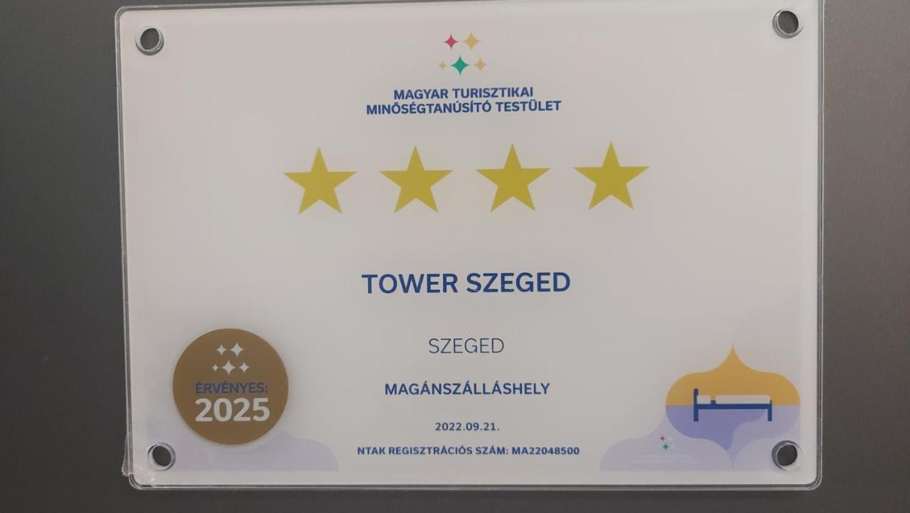 Tower Szeged Belvarosi Exkluziv Panoramas Apartman - Free Parking Extérieur photo